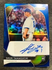 2020 Panini Prizm Shun Yamaguchi Rookie RC Auto Autograph Blue Prizm /99 Rare