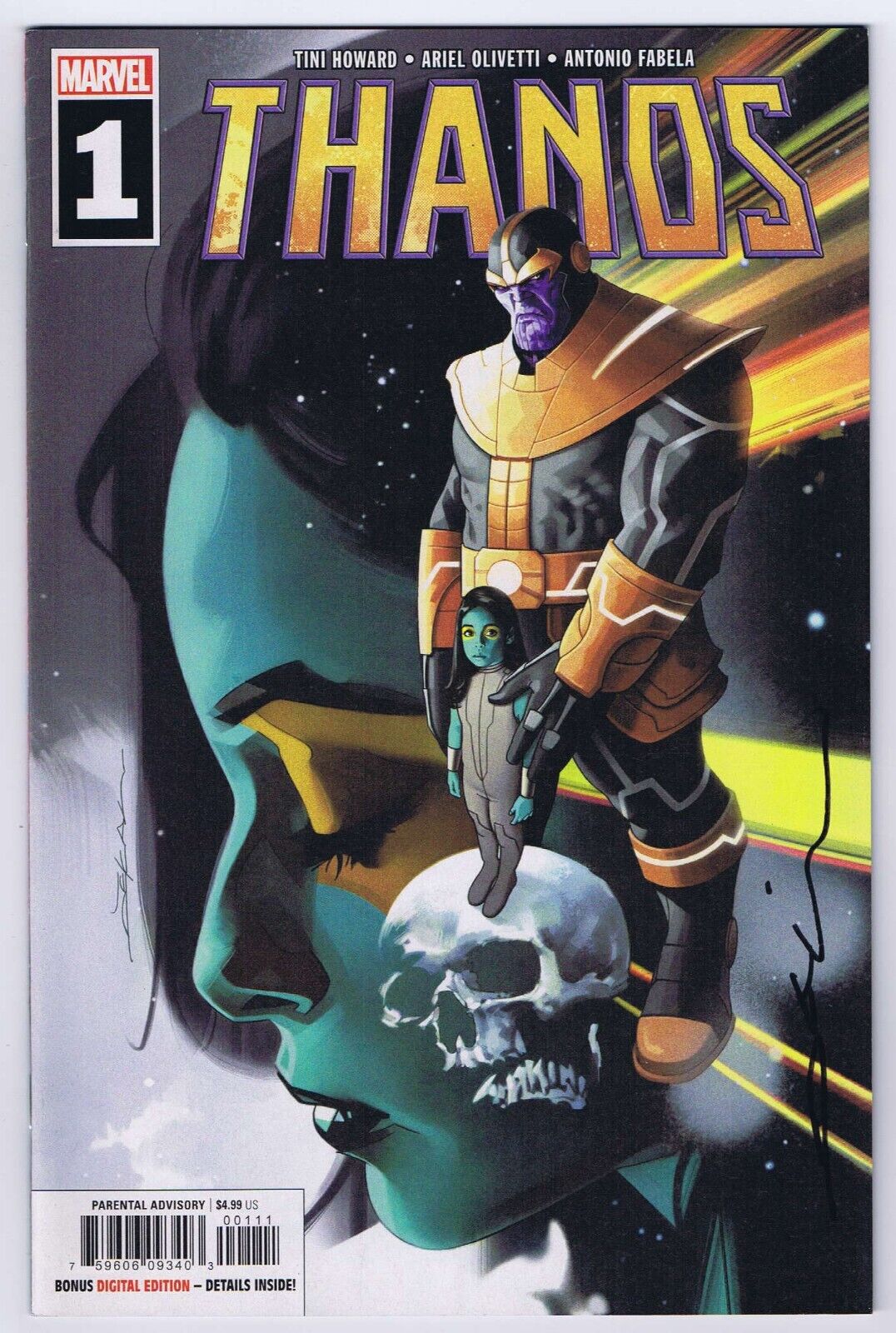 Thanos #1 NM- Signed w/COA by Jeff Dekal 2019 Marvel Comics
