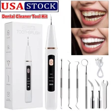 Ultrasonic Tooth Cleaner Kit Dental Plaque Calculus Stain Remover Teeth Cleaning
