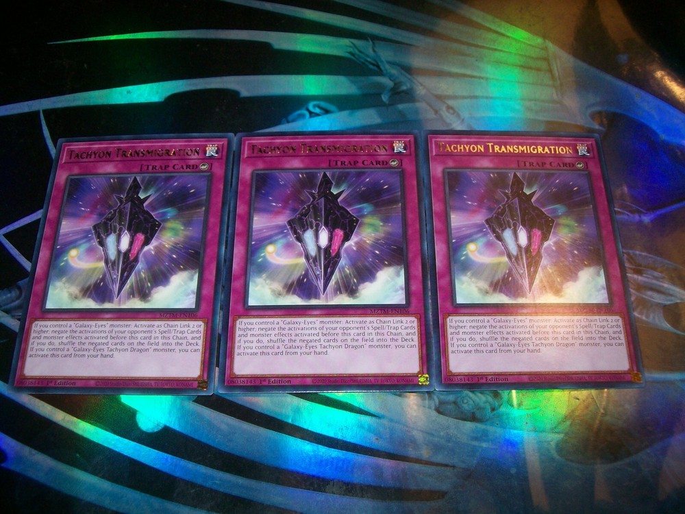 3x Tachyon Transmigration 1st Ed Yu-Gi-Oh MZTM-EN106 Rare Card