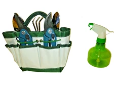 Small 7 Piece Indoor Garden Tool Set For House Plants Mini Tools Spray Bottle