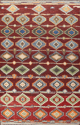 Handcrafted Luxury Hand-Knotted Moroccan Rugs Living Room Centerpiece 9x13 ft
