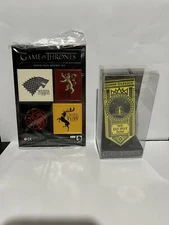 NEW HBO CultureFly Game of Thrones Sigil Magnet Set House Greyjoy Banner Pin