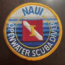 NAUI Openwater Scuba Diving Patch VTG NEW 3 In Iron On Level I Iron On Dive Flag