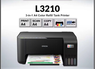 Epson EcoTank L3210 A4 All-in-One Ink Tank Printer (Print / Scan /Copy)