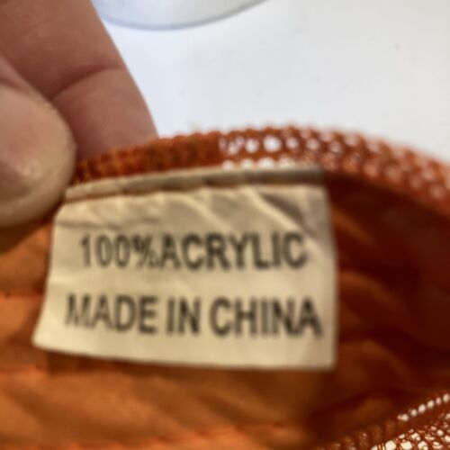 Cappello arancione a scacchi teschio e rose regolabile senza etichetta produttore - Foto 7 di 8