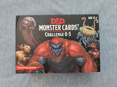 Dungeons and Dragons D&amp;D Monster Cards - Challenge 0-5 - Box Set 5E ...