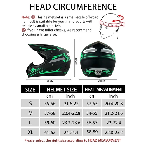 Youth Kids Motocross Helmet, Adult ATV Dirt Bike Helmet DOT Approved - Picture 4 of 39