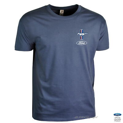 Ford Mustang T-Shirt Retro classic USA US-Car Werkstatt Garage  #002 FP denim