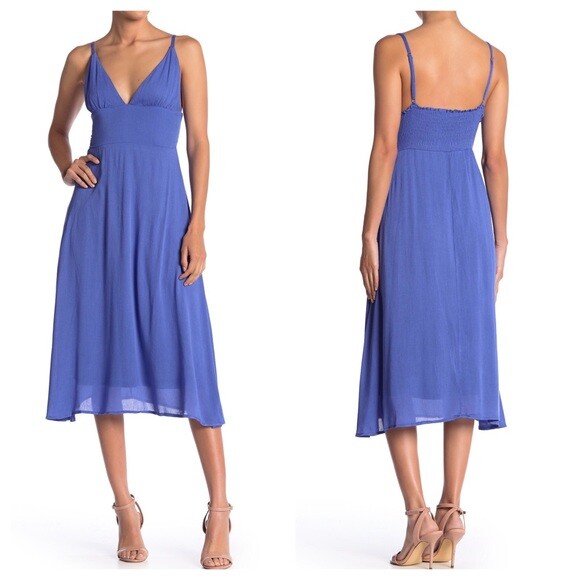 Wedding Guest Bright Blue Midi Dress Troulos Royal Blue Lace-Up Midi Dress  Royal Blue Dresses,