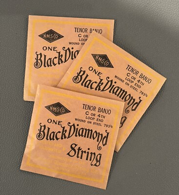 Vintage NMS Co. Loop End Steel 793 1/2 Black Diamond Banjo String C Or 4th Lot