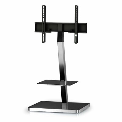 Sonorous PL-2710 Modern TV Floor Stand Mount / Bracket with Tempered Glass Shelf