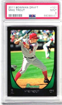 2011 Bowman Draft #101 Rookie MIKE TROUT RC PSA 9 | eBay