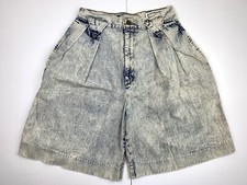 Vintage Mixed Blues High Waist Mom Jean Shorts Size 6 Made In USA