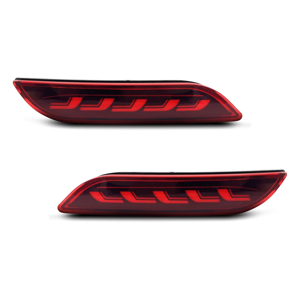 For 2018-2025 Toyota Camry Red Rear Reflector LED Tail Brake Turn Signal Lights - Imagem 2 de 4