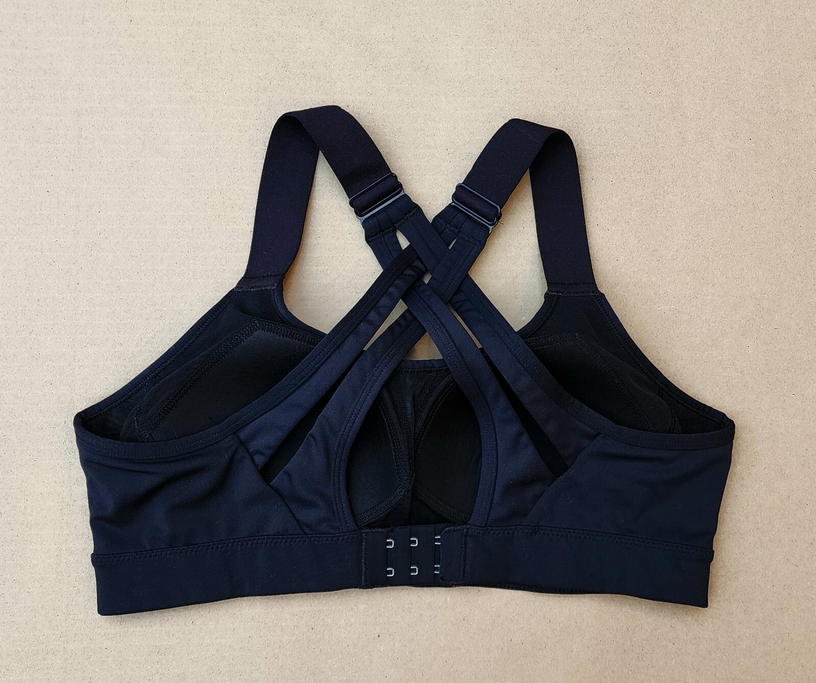 Padded Sports Bra Yvette Power Cross Back Running Bla… Gem