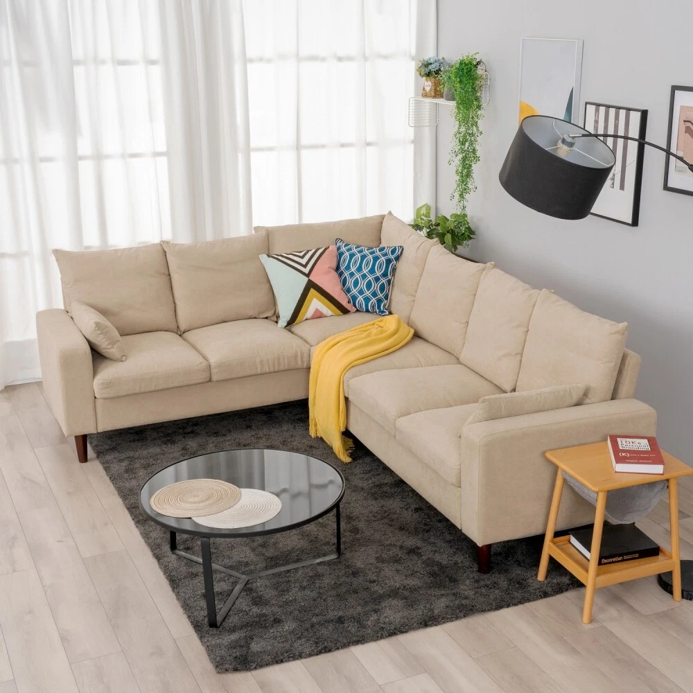6 seater wooden corner sofa cheap