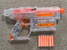 Nerf Modulus Ghost Ops Shadow ICS-6 Clear Dart Blaster Gun Lights Up Workin