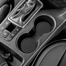 4Pc Dark Universal Car Cup Holder Coasters AntiSlip Liquid Spill Absorbent 2.7"