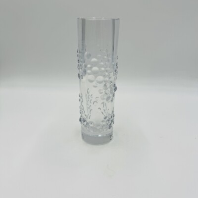 Bengt Edenfalk for Skruf Vase Swedish Art Glass 1970's 8in