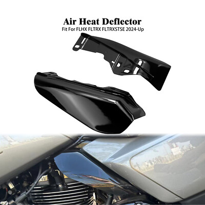 BHYShop Air-Deflector Schwarz Für Harley Street Glide FLHX Trike 2017-2018 – 1 Paar, Glänzend, Aus Kunststoff | Auch Für CoolFlow-Lüfter Geeignet