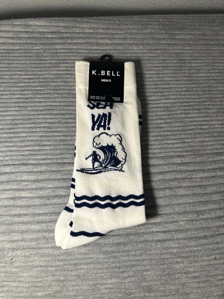 NWT K.Bell Men's Sea Ya Crew Sock - Image 2 of 3