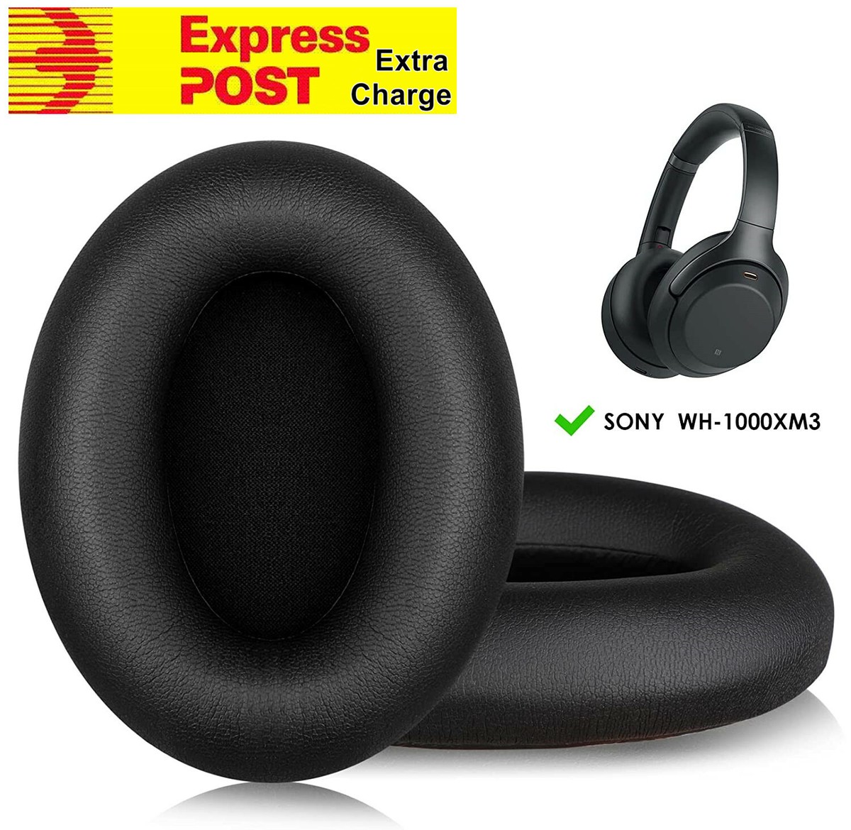 Replacement Ear Pad Cushion for Sony WH-1000XM3/WH-1000X M3 Over