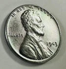 1943 Lincoln  Steel Wartime Cent - Superb BU W/ DD On 'LIBERTY' As Pic.# 1943 DD