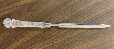 Waterford Irish Lead Crystal Letter Opener Rare Pineapple Style Handle
