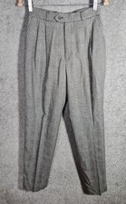 Talbots David Brooks Wool Houndstooth Pleated Dress Pants Womens Size 12 Pockets