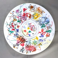 Bernardaud Limoges Marc Chagall Art Plate – Vibrant Color Sketch Design – 21.5cm
