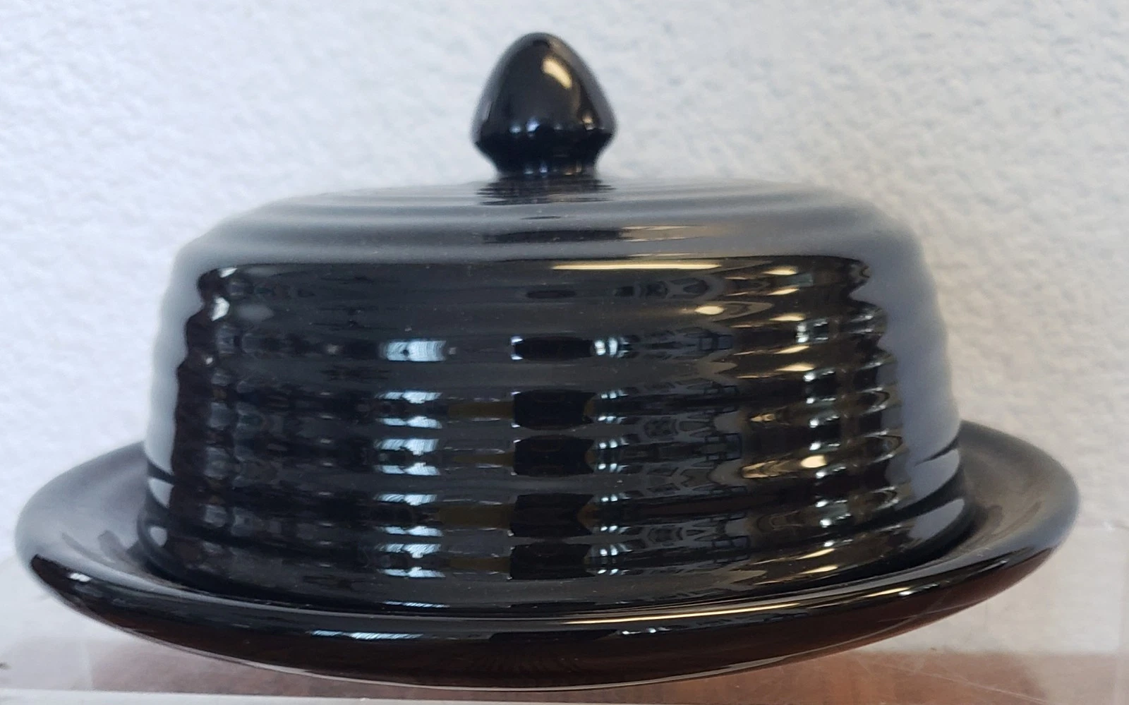Bauer 2000 Ringware Black Covered Butter or Cheese Dish Los Angeles CA
