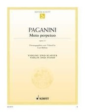 Moto perpetuo op. 11 violino e pianoforte Paganini Schott Music cucitura a filo sella