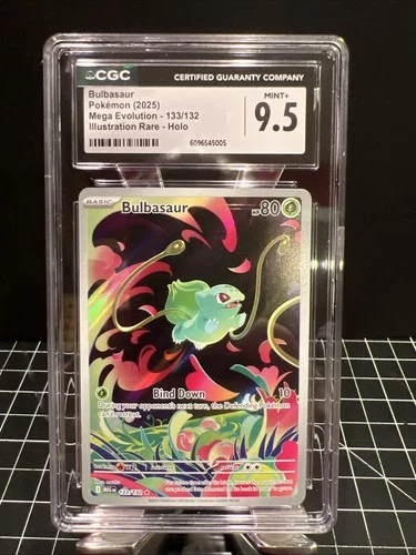 Bulbasaur 133/132 Illustration Rare - Mega Evolution CGC 9.5 MINT+