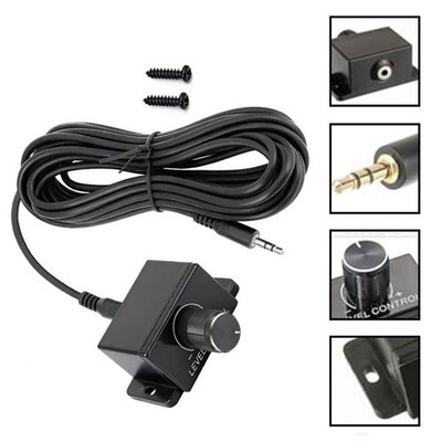 Kompakter Bass Level Controller Regler für Auto Audio für Subwoofer 5m 3,5mm K