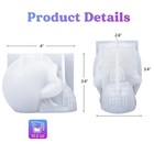 LET'S RESIN Silicone Skull Moulds, 3D Large Skull Shape Moulds for Epoxy Resi...