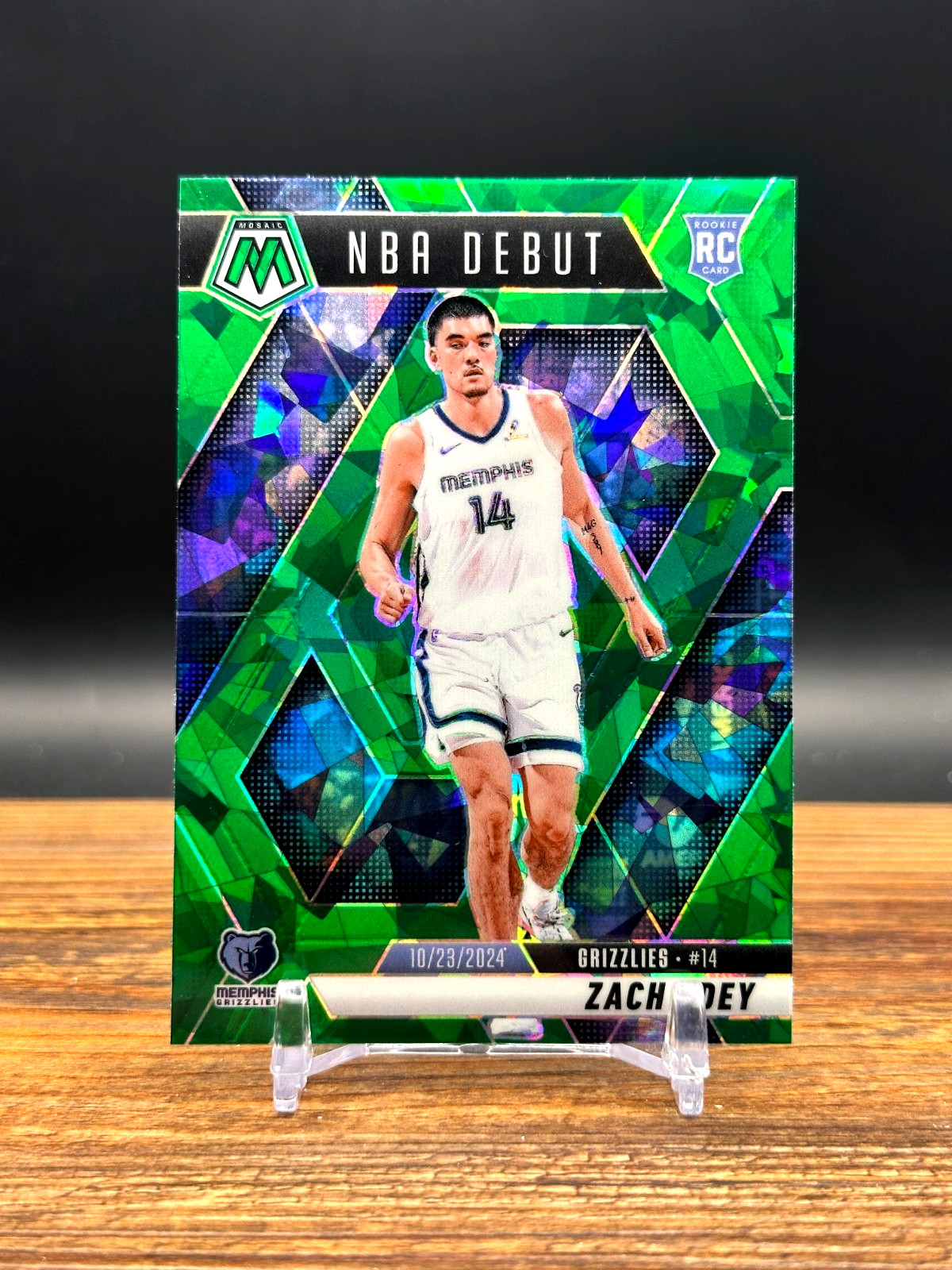 2024-25 Mosaic Basketball #251 - GREEN ICE SP - Zach Edey Rookie (RC) Grizzlies