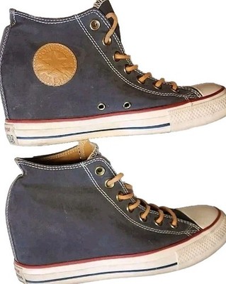 CONVERSE 551617C All Star Lux High Top Hidden Wedge Sneakers Shoes Women s 9.5