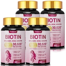 Biotin Collagen & Keratin 30,020mcg - Hair, Skin, Nails, Bone and Joint Health