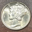 1943 MERCURY DIME CHOICE UNC BRIGHT GREAT LUSTER