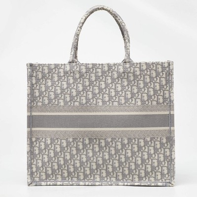 Christian Dior トートバッグ グレー ベージュ ディオール ブックトート トワル ド ジュイ トートバッグ ベージュ
