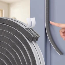 0.6Inch Brush Weather Stripping66Ft TotalCard-Slot Seal Strip Pile Weatherstr...