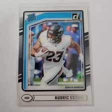 2024 Clearly Donruss Clearly #93 Audric Estime RATED ROOKIE RC BRONCOS