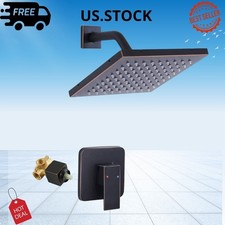 Oil Rubbed Bronze Shower Faucet Trim Kit with 8in Rain Shower Head