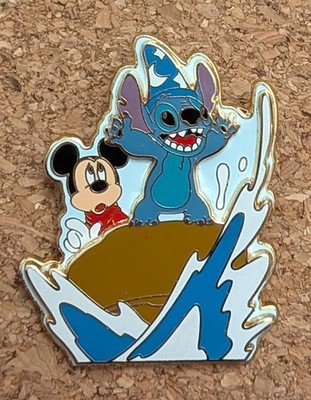 Disney Pin Mickey & Stitch Sorcerer s Apprentice Fantasia Stitch Invades Series