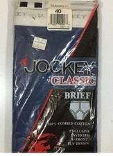 NOS New Vtg 1987 Jockey CLASSIC Brief Men's Navy Blue Y FRONT FLY Underwear 40