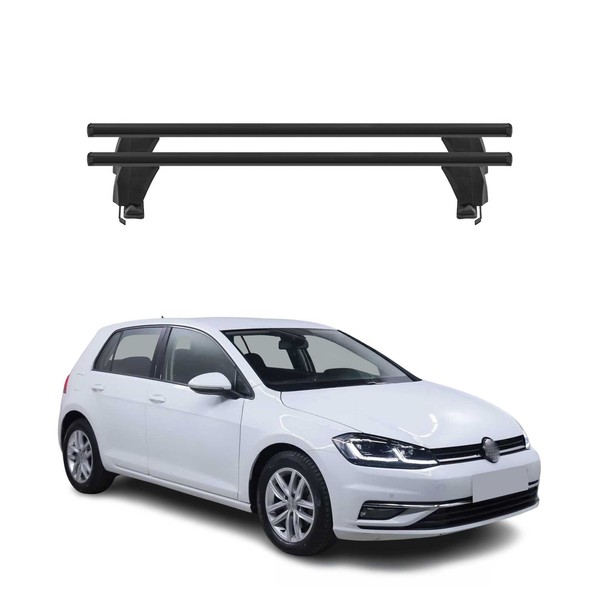 Menabo DachträGer GrundtäGer FüR VW Golf 2012-2019 50Kg Aluminium Schwarz 2 Tlg-image