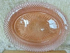 Anchor Hocking Miss America Pink Depression Glass Serving Platter Vintage 12"