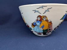 Figgjo Torskefiske Large 8" Mixing Serving Bowl Fishing Theme w Flaw Norway 