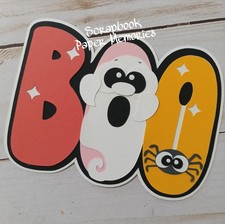 BOO Halloween design piece for cards, scrapbook pages, craft projects